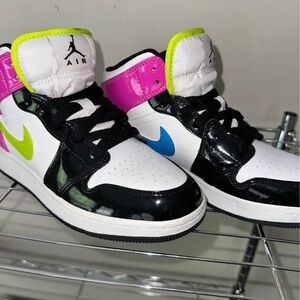 Jordan Women's Shoes in White, Black, Pink, Blue, and Green
